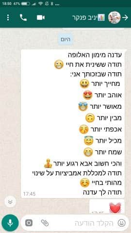 המלצה של יניב פנקר, אילת בוואטסאפ